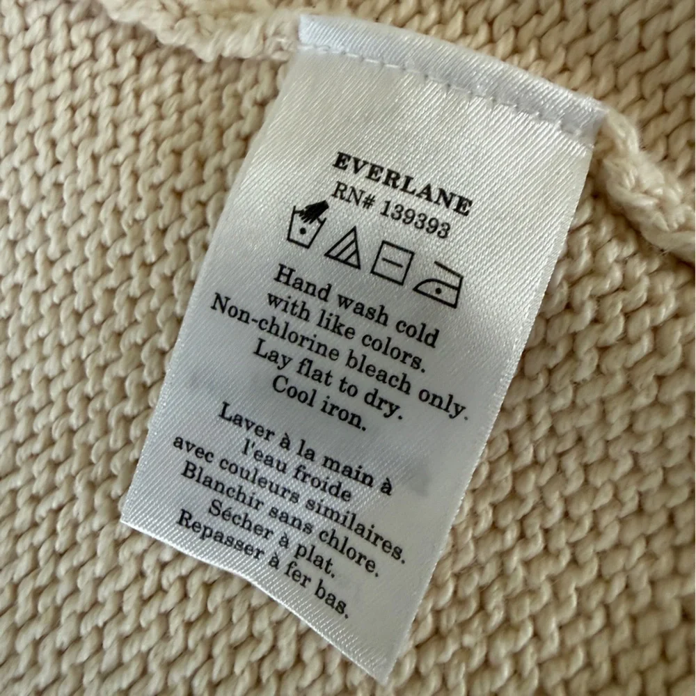 Everlane The Cotton Chore Sweater Jacket White Base - Size XS